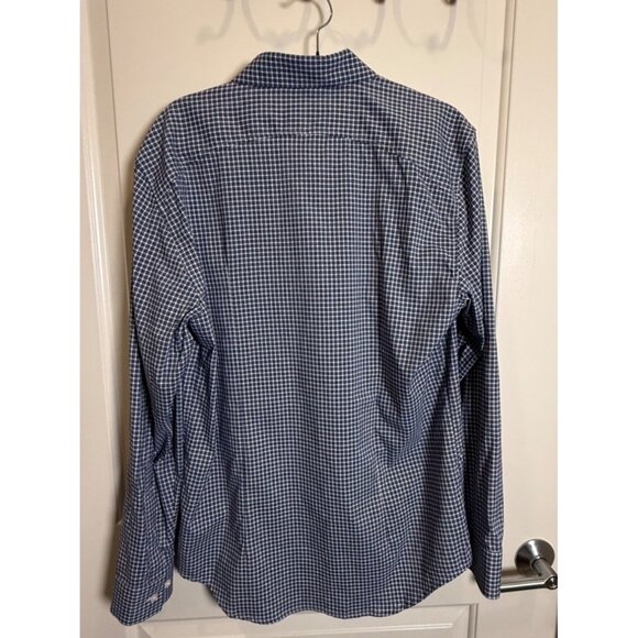 Ministry Of Supply Mens Blue Gingham Button-Down Shirt M Slim Fit Workwear - Picture 2 of 6